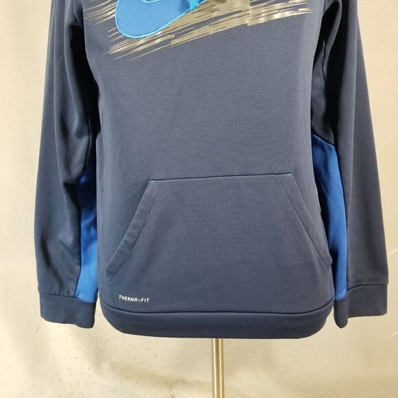 Nike Therma fit hoodie sweatshirt sweater men small blue pullover thermal - Picture 4 of 11